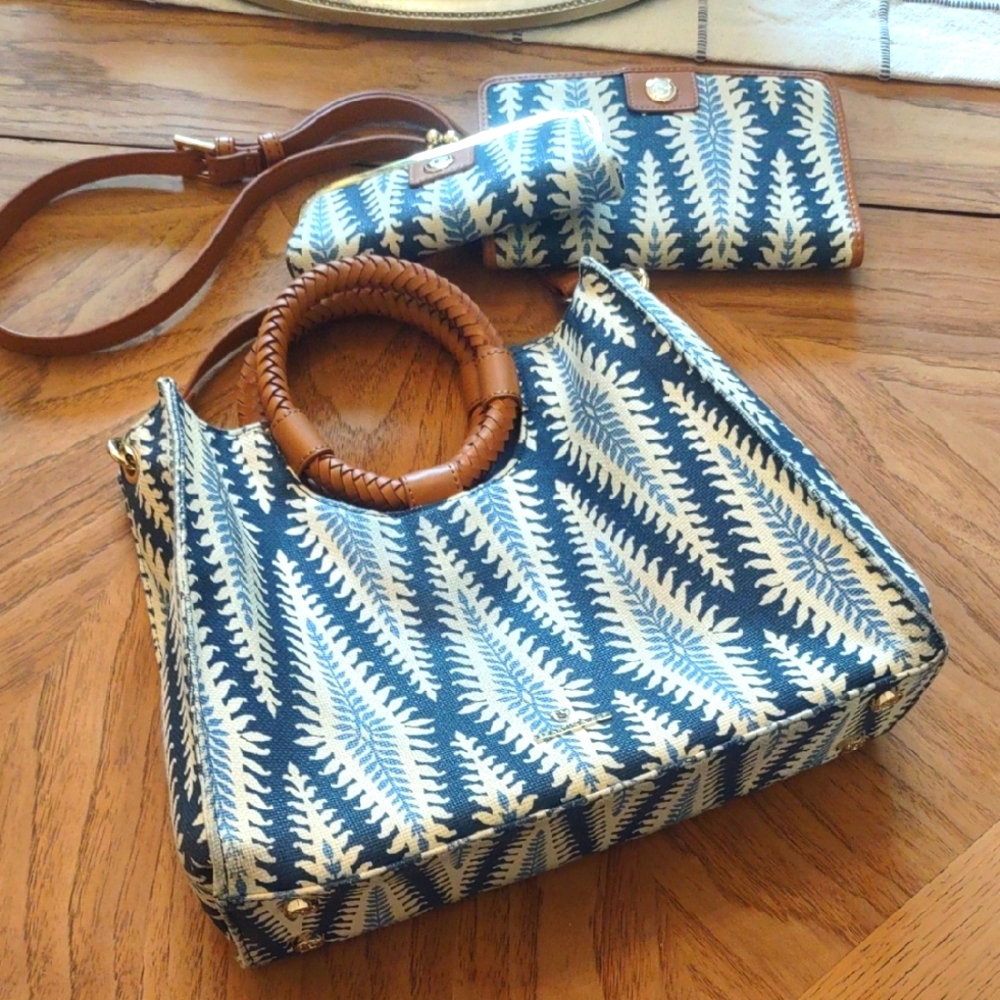 Spartina 449 Satchel With Wallet & Coin Purse